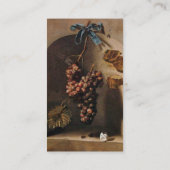 SEASON'S FRUITS HANGED GRAPES Rustic Green Brown Visitekaartje (Achterkant)
