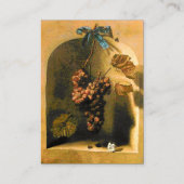 SEASON'S FRUITS HANGED GRAPES Rustic Kraft Paper Visitekaartje (Achterkant)