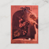 SEASON'S FRUITS PINK RED HANGED GRAPES Rustic Visitekaartje (Achterkant)