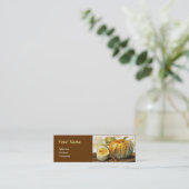 SEASON'S FRUITS/PUMPKINS MONOGRAM MINI VISITEKAARTJE (Staand voorkant)