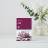 SEASON'S FRUITS/STRAWBERRIES, PEARS Pink Paars Visitekaartje (Staand voorkant)