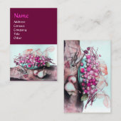 SEASON'S FRUITS/STRAWBERRIES, PEARS Pink Paars Visitekaartje (Voorkant / Achterkant)