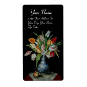 SEASON'S FRUITS - TULIPS zwart Etiket