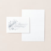 Season's greeting floral graphic art holiday card folie kaarten (Display)