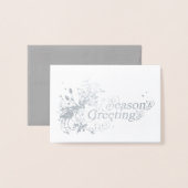 Season's greeting floral graphic art holiday card folie kaarten (Voorkant met envelop)