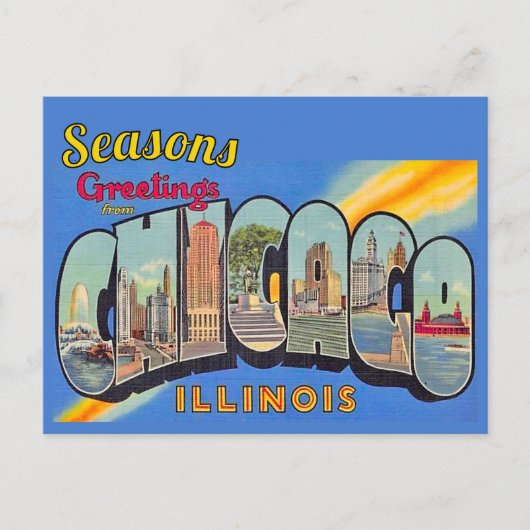 Seasons Greeting from Chicago  Briefkaart (Voorkant)