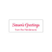 Season's Greeting from the Couple's Name Template Zelfinktende Stempel (Design)