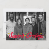 SEASONS GREETINGS Business CUSTOM PHOTO  Feestdagenkaart (Voorkant)