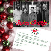 SEASONS GREETINGS Business CUSTOM PHOTO  Feestdagenkaart