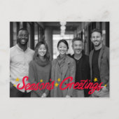 SEASONS GREETINGS Business CUSTOM PHOTO  Feestdagenkaart (Voorkant)