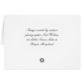 Seasons Greetings Card (lake & woods photo scene) (Achterkant Horizontaal)