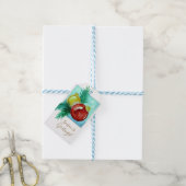 Season's Greetings Card With Baubles Cadeaulabel (Met Touw)