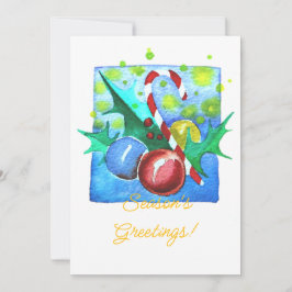 Season's Greetings Card With Baubles  Feestdagenkaart