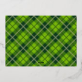 Seasons Greetings | Christmas Green Plaid Photo Folie Feestdagenkaart (Achterkant)