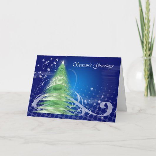 Season's Greetings Christmas Kaart Modern Design T (Voorkant)