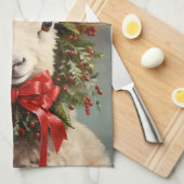 Season's Greetings Christmas Lamb Kitchen Towel Theedoek (Quarter Fold)