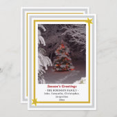 Season's Greetings Christmas Tree INSERT PHOTO  Feestdagenkaart (Voorkant / Achterkant)