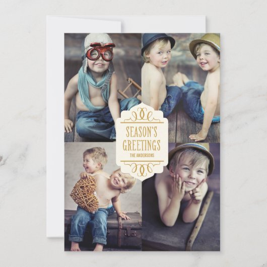 SEASON'S GREETINGS COLLAGE | HOLIDAIRE FOTOKAART FEESTDAGENKAART (Voorkant)