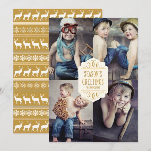 SEASON'S GREETINGS COLLAGE | HOLIDAIRE FOTOKAART FEESTDAGENKAART (Voorkant / Achterkant)