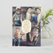 SEASON'S GREETINGS COLLAGE | HOLIDAIRE FOTOKAART FEESTDAGENKAART (Staand voorkant)
