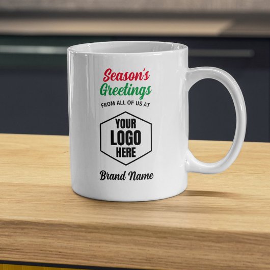 Season's Greetings Company Logo Kerstcadeau Koffiemok