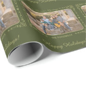 Season's Greetings Custom Foto inpakpapier (Rol Hoek)