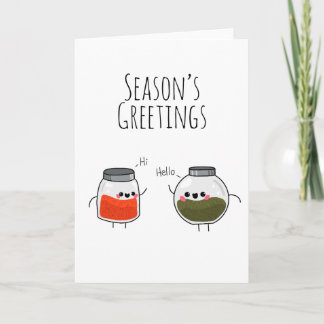 Seasons Greetings Cute Funny Christmas Card Feestdagen Kaart