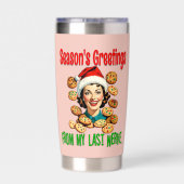 Season's Greetings From My Last Nerve Geïsoleerde Drinkbeker (Achterkant)