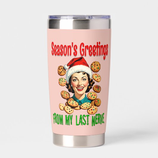 Season's Greetings From My Last Nerve Geïsoleerde Drinkbeker (Voorkant)