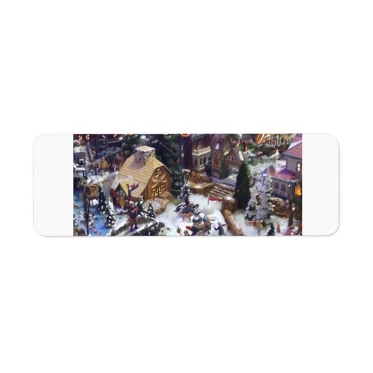 Seasons Greetings From our Village to Yours Etiket (Voorkant)