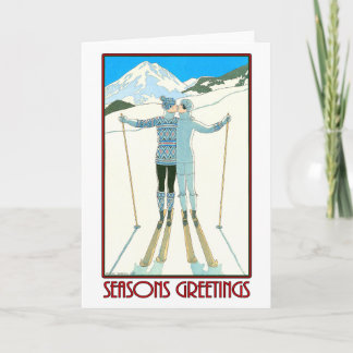 Seasons Greetings - George Barbier - 1925 Feestdagen Kaart