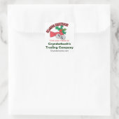 Seasons Greetings Jingle Bells en Holly Vierkante Sticker (Tas)