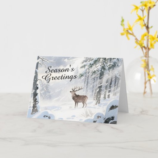 Season's Greetings Kaart (Gele Bloem)