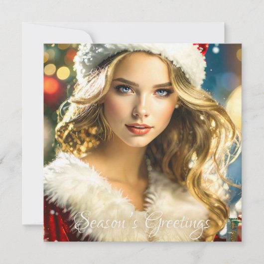 Season's Greetings - Nostalgic Christmas Feestdagenkaart (Voorkant)