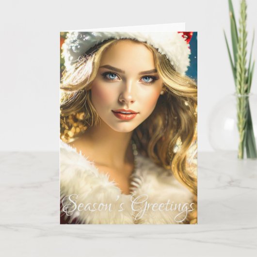 Season's Greetings - Nostalgic Christmas Kaart (Voorkant)