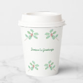 Season's Greetings  Paper Cup Papieren Bekers (Achterkant)