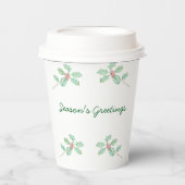 Season's Greetings  Paper Cup Papieren Bekers (Voorkant)