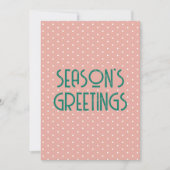 Season's Greetings Polka Dot Feestdagenkaart (Voorkant)