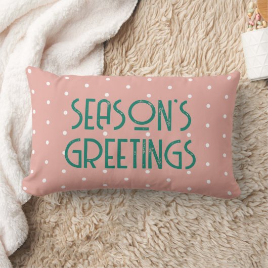 Season's Greetings Polka Dot Kussen (Deken)