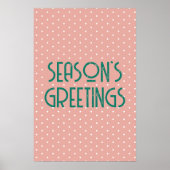 Season's Greetings Polka Dot Poster (Voorkant)