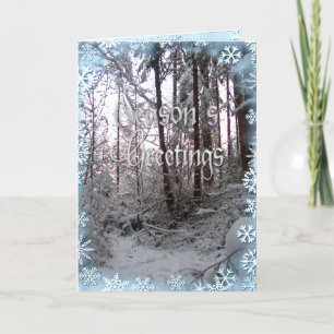 Season's Greetings SNOW Scene beroemd gemaakt door Feestdagen Kaart
