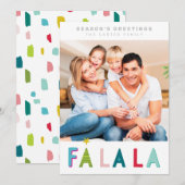 SEASON'S GREETINGS vakantiecitaat Falala typografi Feestdagenkaart (Voorkant / Achterkant)