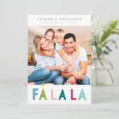 SEASON'S GREETINGS vakantiecitaat Falala typografi Feestdagenkaart (Staand voorkant)