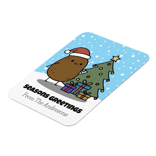 Seasons Greetings With A Potato Magneet (Linkerzijde)