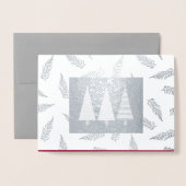 Season's Groeten Custom Luxe Folie Kaarten (Voorkant met envelop)