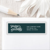 Season's Groeten Hunter Green White Business Etiket (Insitu)