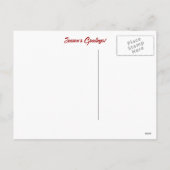 Season's Groeten Paard en Sneeuw Feestdagenkaart (Achterkant)