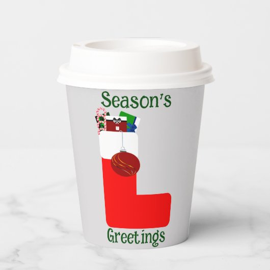 Season's Groeten Papieren bekers (Achterkant)