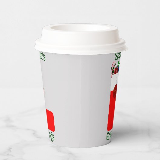 Season's Groeten Papieren bekers (Rechts)