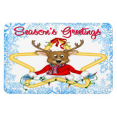 Season's Groeten Rendier Flex Magneten (Horizontaal)